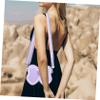 FRCOLOR Girls Bow Shoulder Bag Silicone Cute Crossbody Purse Lavender view 2
