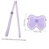 FRCOLOR Girls Bow Shoulder Bag Silicone Cute Crossbody Purse Lavender view 4