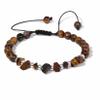 8mm Natural Stone Chip Beads Opal Bracelet Handmade Braided Bracelets For Women Men,Amethyst,19cm Adjustable view 3