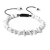8mm Natural Stone Chip Beads Opal Bracelet Handmade Braided Bracelets For Women Men,Amethyst,19cm Adjustable view 4