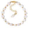 6-8mm Irregular Tiger Eye Beaded Chain Bracelet Natural Stone Rope Bracelets For Women Men,Lapis Lazuli,17+5cm view 3