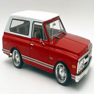 1970 Jimmy Red Metallic with White Top Slammed Custom Limited Edition to 402 Pieces Worldwide 1/18 Diecast Model Car by Acme A1807715