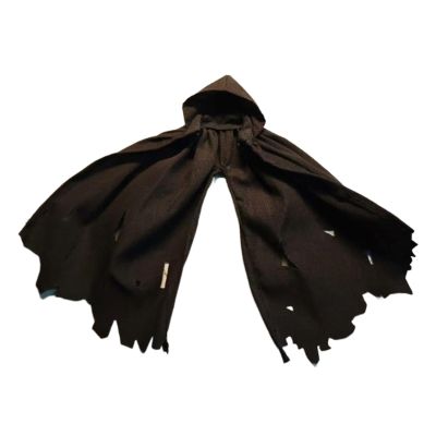 1/12 Action Figure Clothes Cape with Hat Fashion Mini Dress up Miniature Clothing Doll Clothes for 6 inch Male Female, Black