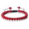 Natural Stone Round Beads Men Hematite Bangles 6mm Tiger Eye Onyx Beads Bracelet Women,Tiger Eye,17-29cm view 2