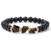 8mm Irregular Rough Obsidian Bracelet Natural Stone Beaded Bracelets For Women Men,Tiger Eye,19cm view 2