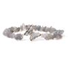 5-8mm Natural Stone Butterfly Bracelet Irregular Lapis Lazuli Malachite Gravel Chip Beads Stretch Bracelets For Women Men,Clear Quartz,19cm view 3