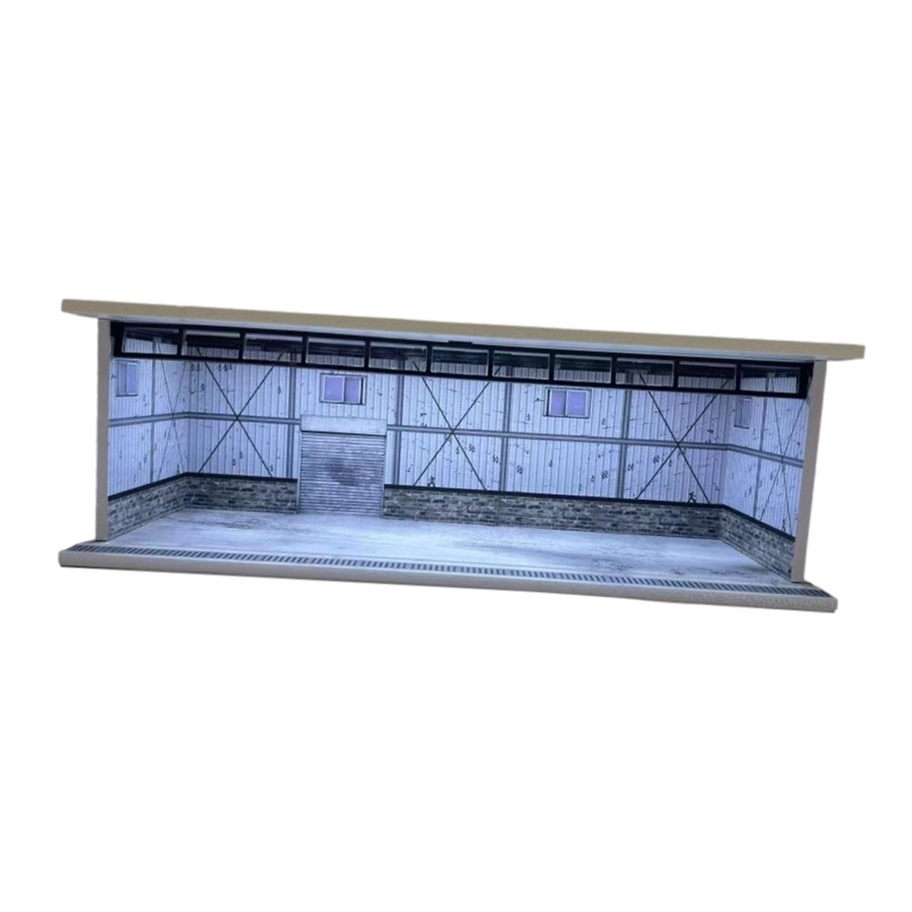 1/64 Model Car Display Case Showcase Organizer Garage Diorama, Decorative Collectible Gift Scenario Parking Scene Storage Box, Style C