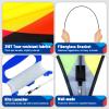 3-Piece Set Delta Kite for Easy to Fly Large Kite for Kids and Adults - Perfect Family Outdoor Toy, Beach Fun for Family Activities (Petal Blue+Green+Yellow, 3) view 4
