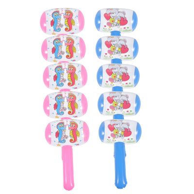 VICASKY 12Pcs Inflatable Hammer for Beach Party Props with Bell Handle Fun Inflatable Decorations for Pool Luau and Tropical Events