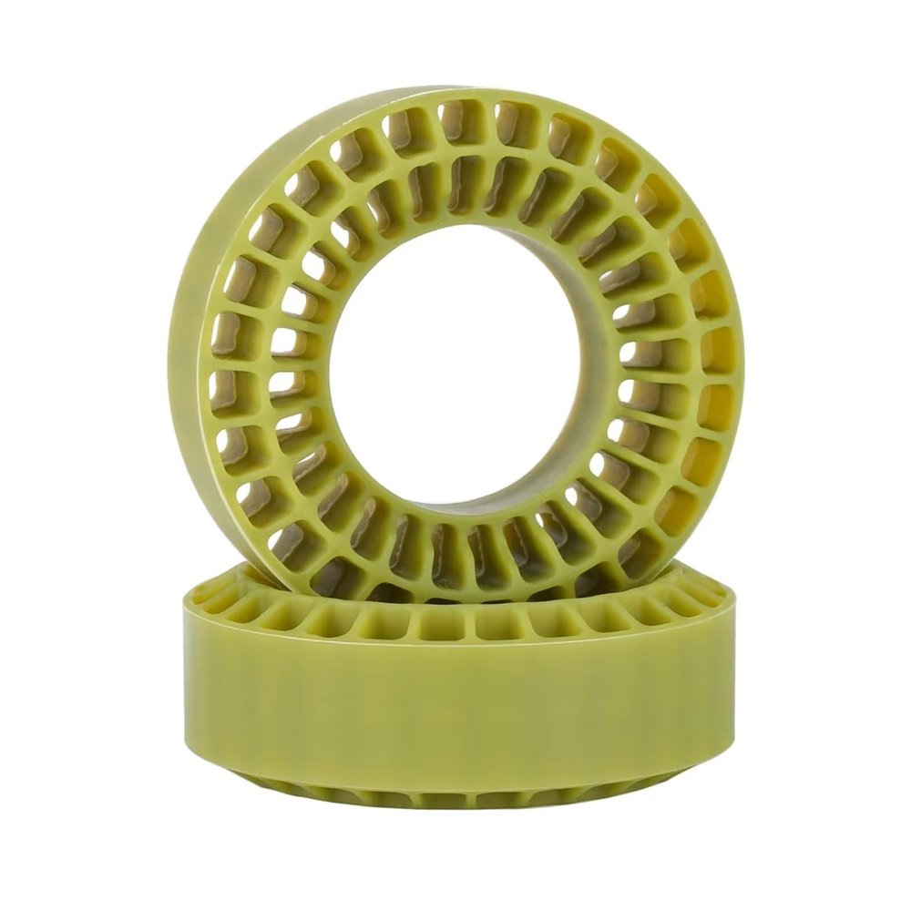 for SCX24 for TRX4M Enduro24 Ax24 1/18 1/24 Tire Silica Gel Insert Foam 55x20mm Fits 1.0 Inch Tires RC Crawler Upgrade Part RC Car Accessories(Green,2pcs)