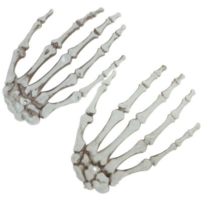 ABOOFAN 2Pcs Realistic Skeleton Hands Creepy Ghost Hands Props for Halloween Decoration for Spooky Costumes Pranks and Stage Performances