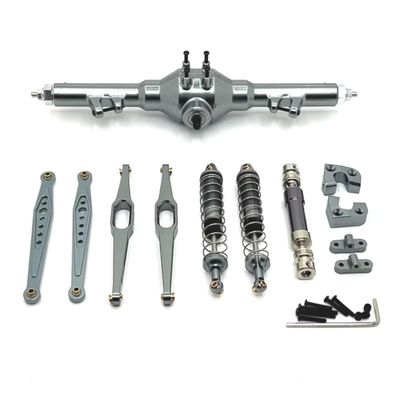 for Wltoys 124006 12423 12427 12428 12429 1/12 Metal Rear Axle Drive Shaft Shock Absorber Trailing Arms RC Car Upgrade Parts Kit RC Car DIY Parts(Gray)