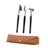 IEUDNS Hand Spade Rake Trowel Mini Gardening Tools with PU Leather Storage Bag Practical Planting Tools for Yard Flower Potting, Black view 1