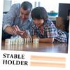Abaodam 10pcs Oversized Dominoes Trays Wooden Domino Bracket Displaying Base DIY Trays Wooden Displaying Holder view 3