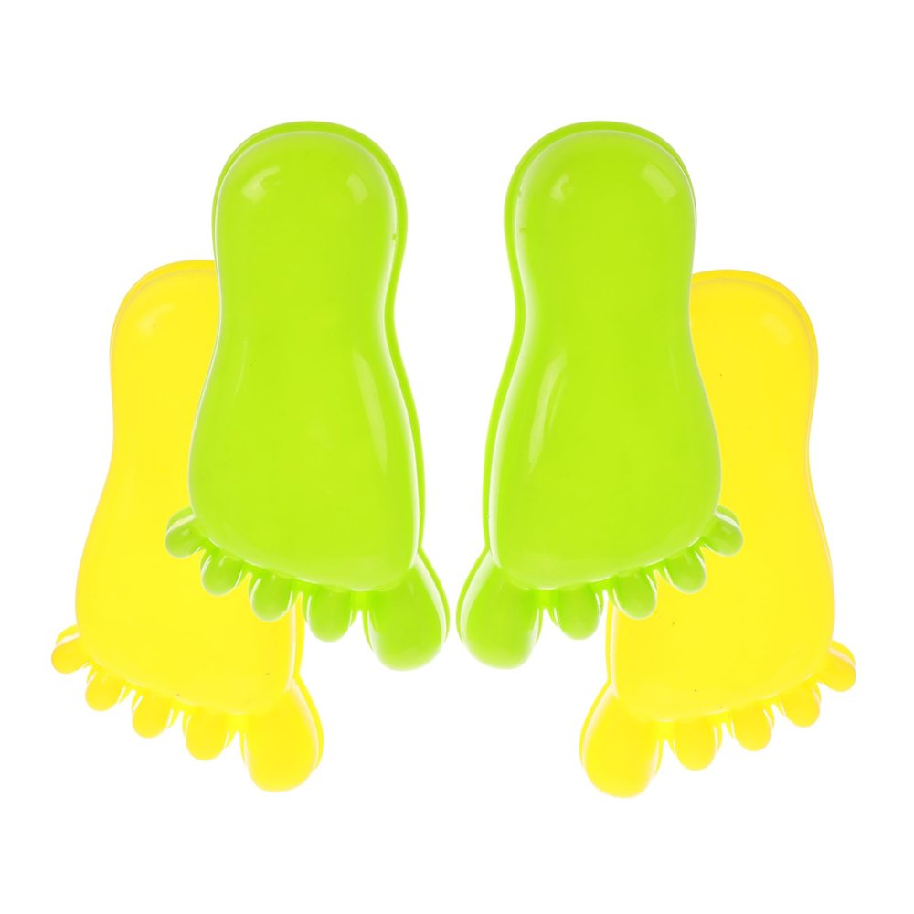 BESPORTBLE 2pairs Footprint Molds Plastic Beach Toys Boy Girl Play Sand Toys for Boys and Girls Outdoor
