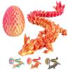 3D Printed Dragon Egg with Dragon Inside,12 Inch 3D Printed Dragon Egg Fidget ToyHome Office Decor Executive Desk Toys for Autism/ADHD (Laser Red) view 1