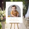 1st Birthday Boy Welcome Sign With Photo, Baby First Birthday Banner view 1