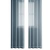 HooHero Dark Blue Modern Simple Style Soft Breathable Dolly Solid Color 100 Width Sheer Curtains Voile Window Treatment Basic Rod Pocket Top for Living Kids Room Bedroom view 2