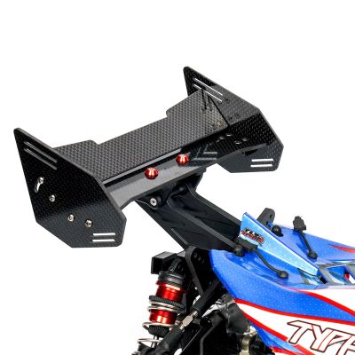 Carbon Fiber Tail Rear Wing for Arrma 6S 1/8 Typhon,3 MM Thick Carbon Rear Spoiler Upgrades Replace Parts for RC Vehicle Scale Accessories ARA480046(1/8 6S Typhon-Small Size Style)