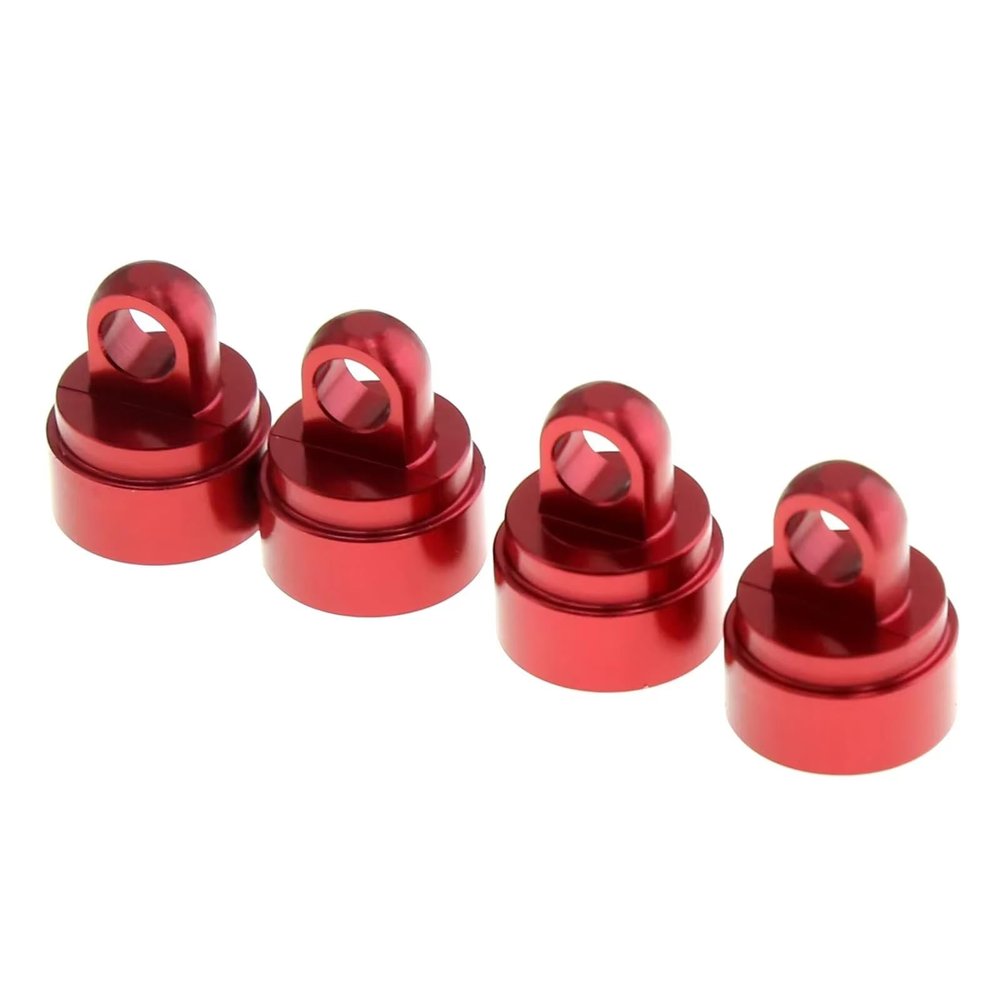for Traxxas for Slash 2WD 4X4 for VXL for Rustler for Hoss for Stampede 1/10 2667 4pcs Metal Big Bore Shock Caps RC Car Upgrade Parts RC Car DIY Parts(Red)