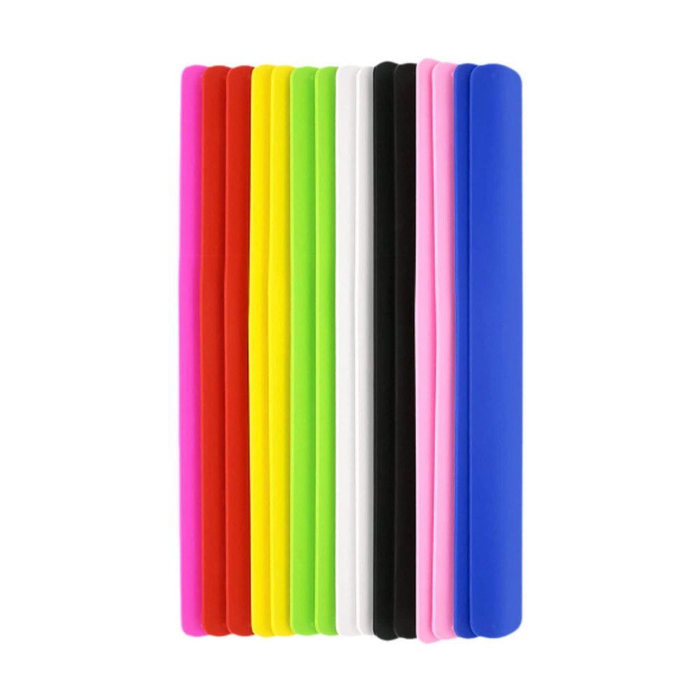 15Pcs Slap Bracelets Slap Bands Party Decorations Wrap Silicone Slap Bracelets Kids Toys for Valentine Halloween Birthday