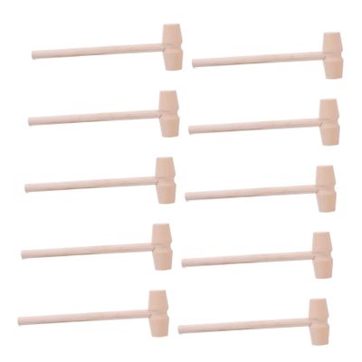 GLEAVI 10pcs Mini Hammers Wood Craft Hammer Ergonomic Handle Diy Tool Safe for Boys and Girls