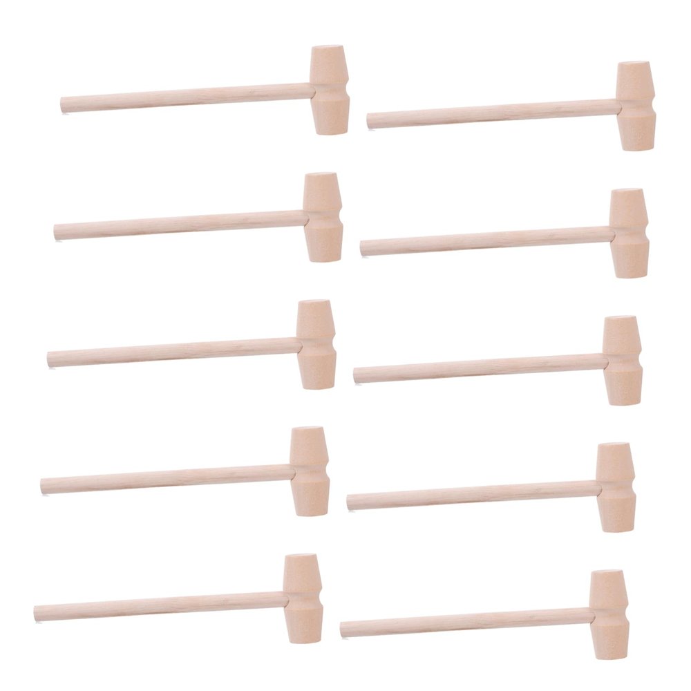 GLEAVI 10pcs Mini Hammers Wood Craft Hammer Ergonomic Handle Diy Tool Safe for Boys and Girls