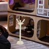 10PCS Mini Doll Clothes Hangers, Plastic Doll Hangers Clothing Organizers Accessories Dollhouse Dress Outfit Display for Dollhouse Stylish Wardrobe Display and Storage view 2