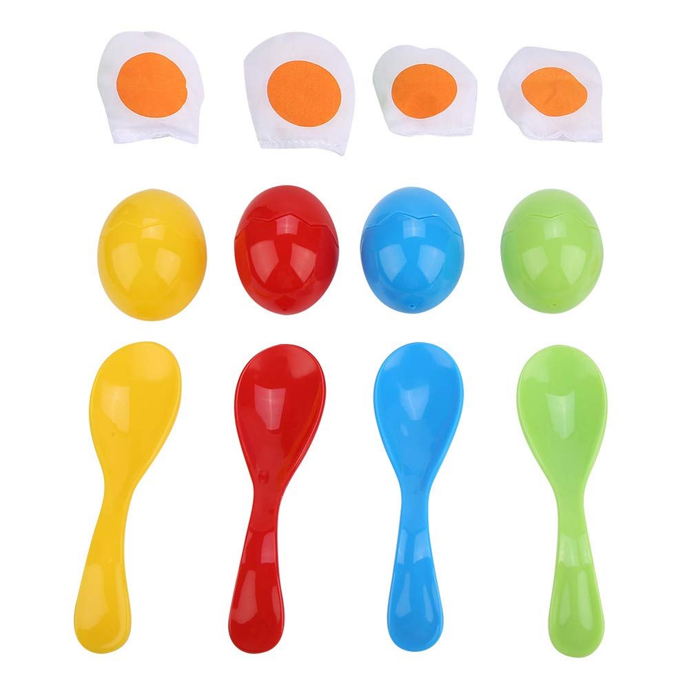 Balance Spoon Egg Race Game, Funny Outdoor Toy for Kids, Kids Sports Activities for Team Coordination, Educational Birthday Party Garden Game
