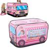 Foldable Children Play Tent, Ice Truck Fire Fighting Police Bus Theme, Children Up Playhouse for Outdoor Outdoor Games, Durable Camping Toy House for Boys Girls view 3