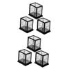 Abaodam 6pcs Miniature Transparent Bakery Display Cabinet for Dollhouse Decoration Double Layer Cake Stand Sliding Door Model for Store Scenes view 1