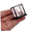 Abaodam 6pcs Miniature Transparent Bakery Display Cabinet for Dollhouse Decoration Double Layer Cake Stand Sliding Door Model for Store Scenes view 2