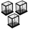 Abaodam 6pcs Miniature Transparent Bakery Display Cabinet for Dollhouse Decoration Double Layer Cake Stand Sliding Door Model for Store Scenes view 4