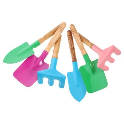 YARNOW 2sets Boys and Girls Gardening Tools Cartoon Beach Shovels Handheld Rake for Planting Digging and Weeding Lightweight Tools for Boy Girl Random Colors