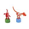 HANABASS 2pcs Wooden Dinosaur Toys Painted Dinosaur Rocking Toys for Boys and Girls Giant Cartoon Animals view 1