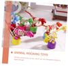 HANABASS 2pcs Wooden Dinosaur Toys Painted Dinosaur Rocking Toys for Boys and Girls Giant Cartoon Animals view 2