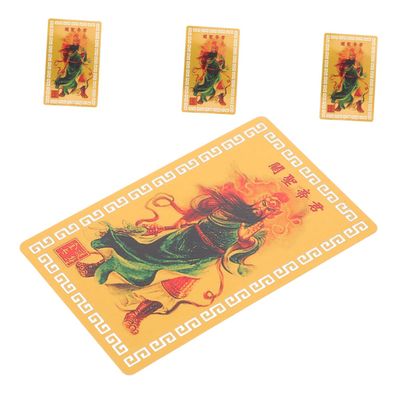 ABOOFAN 4pcs Chinese Taisui Amulet Cards for Wealth Protection Fortune Decor Lightweight Decor for Cultural Significance