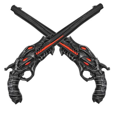 17" Twin Helsingr Houndss Pistols Prop Set Foam Gun Replica for Cosplay, Collection, Roleplaying, Prop, Costume, Halloween, Christmas