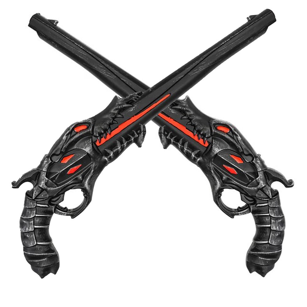 17" Twin Helsingr Houndss Pistols Prop Set Foam Gun Replica for Cosplay, Collection, Roleplaying, Prop, Costume, Halloween, Christmas