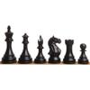 4" Fierce Knight Staunton Chess Set- Chess Pieces Only - Weighted Ebony Wood view 3