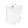 Abaodam Acrylic Money Bank with Lock Clear Piggy Bank for Unique Coin Storage Box for Desktop Decoration Present for Birthdays and Festivals for Home Office Use view 2