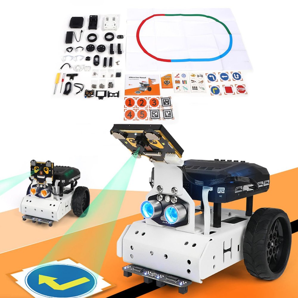 AI Vision Robot, Coding Robot Kit, Support Python Progamming Open Source, Smart Robotic Car, DIY Robot Kit, for 16+ Teens