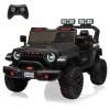 24V Powered Truck 2 Seater Kids Ride On Car,Parent Remote Control,4WD 800W Motor,3 Adjustable Speeds for Ages 3+,Built-in Music Player,Kids Electric Ride On Toys with Easy Assembly, Black view 1