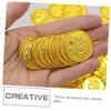 BESPORTBLE 200pcs Plastic Pirate Treasure Coins Game Coins for Boys and Girls Party Supplies and Photo Props for Pirate Theme Parties and Treasure Hunts view 3
