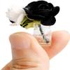 1:12 Scale Hand-Painted Miniature Glass Vase for Dollhouse Accessories, Tiny Flower Bottle for Miniature Displays, Fairy Gardens and Model Landscapes(Black White) view 1