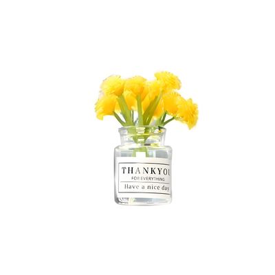 1:6 Scale Miniature Flowers in Vase Set for Dollhouse Displays, Realistic Tiny Floral Arrangements for Train Platforms, Fairy Gardens and Micro Landscapes (B-1)