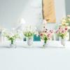 1:6 Scale Miniature Flowers in Vase Set for Dollhouse Displays, Realistic Tiny Floral Arrangements for Train Platforms, Fairy Gardens and Micro Landscapes (B-1) view 4