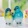 AlexandreHouse Pack of 6 Figures, Bird, Synthetic Resin, Blue, PU 6, L. 9 cm, W. 8 cm, H. 6 cm view 1