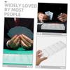 LIOOBO 2pcs Poker Chip Organizer Multi Grid Tray for Daily Use Wear Resistant Storage Holder for Chips and Items Clear Design for Easy Access view 2