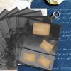 EXAOMBLE 10-Sheet PVC Loose-Leaf Stamp Album for Stamp Collectors Black Binder Dual-Sided Currency Holders for Collecting Supplies view 4